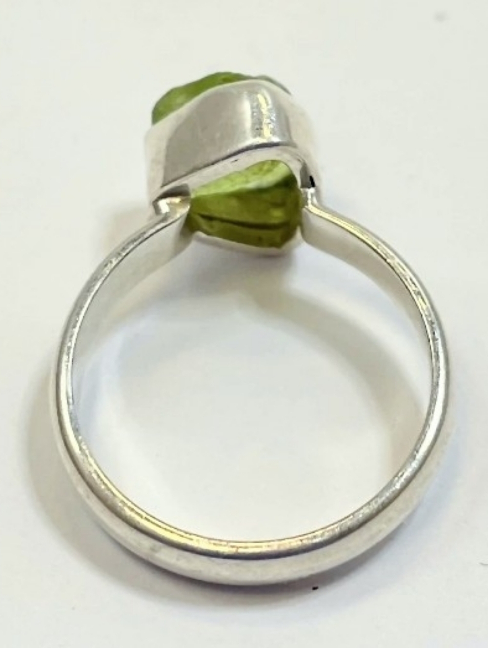 Sterling Silver Peridot Crystal Ring - Picture 2 of 4